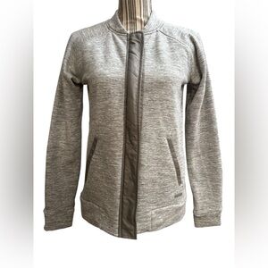 Athleta Gray Stronest Bomber Jacket XS